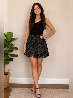 I ♥️ Ronson Polka Dot Flirty Skirt NWT 14